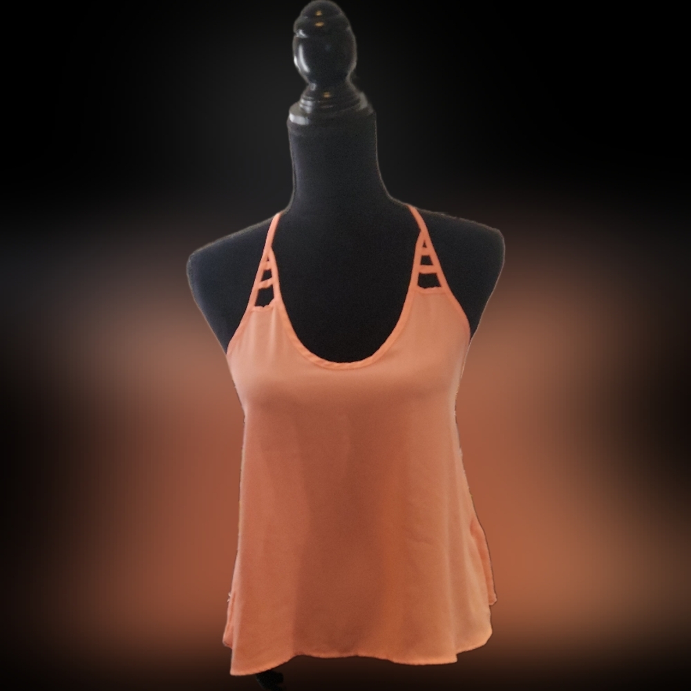 #K51 GUESS Girls Peach Sleeveless Blouse